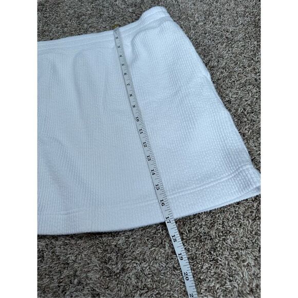 aerie wonder mini skirt white pull on ribbed knit pockets stretch womens size XL - Picture 10 of 10